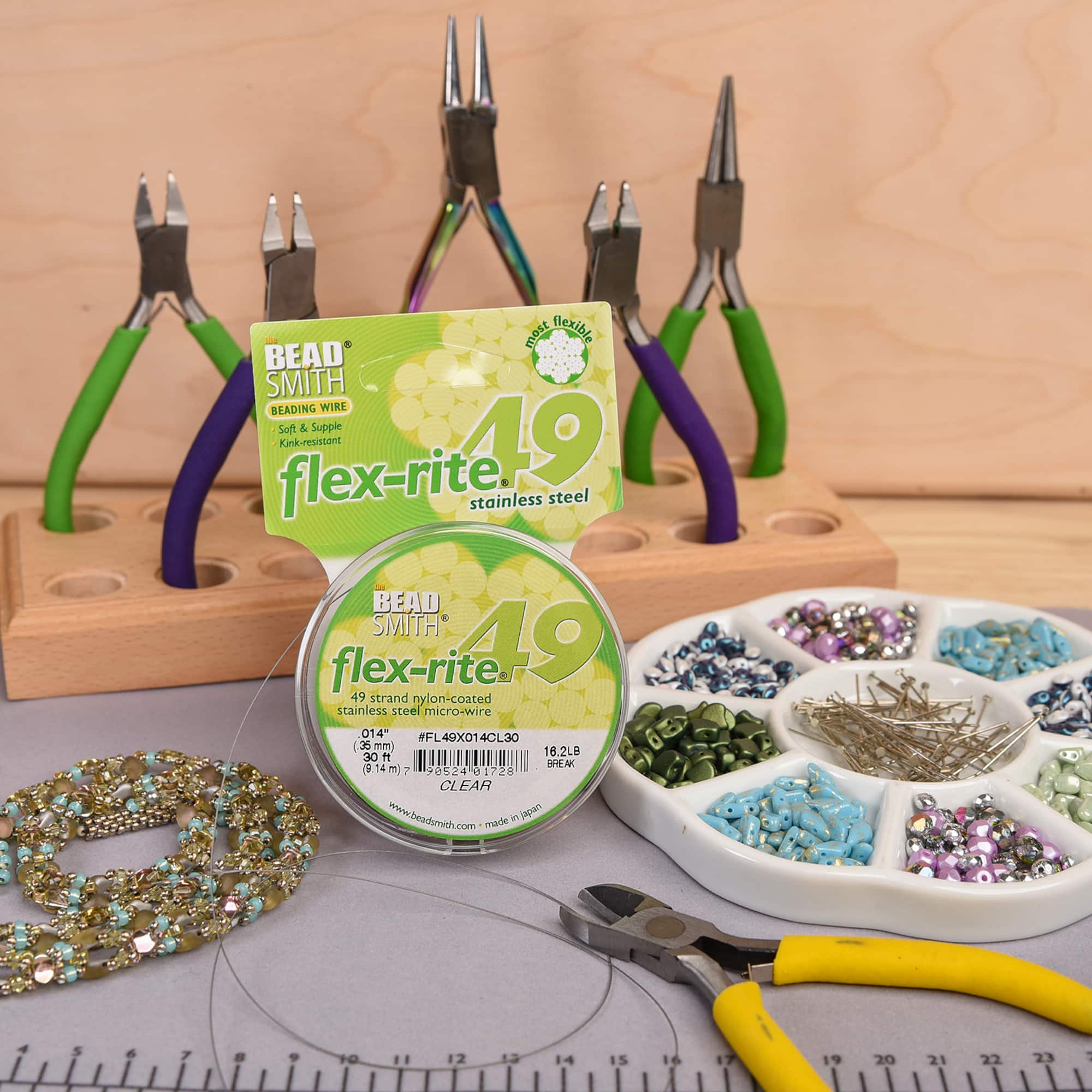 Flex-Rite® 0.014" Clear 49 Strand Beading Wire